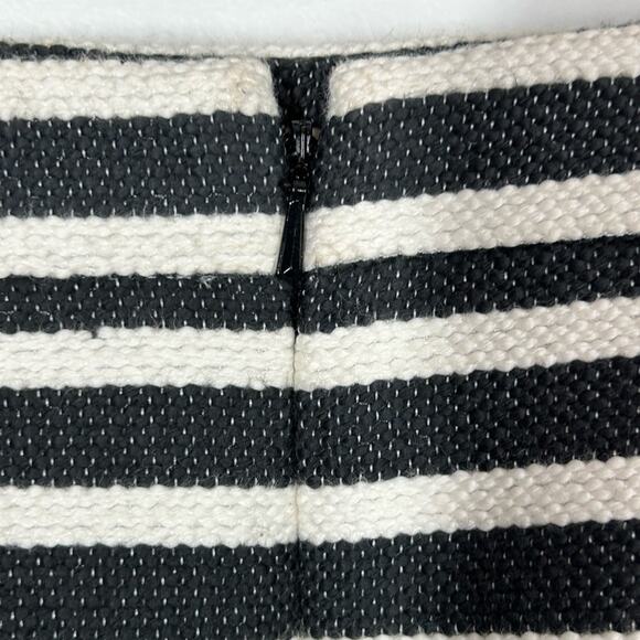 Halogen Mini Micro Skirt Black and White Striped Nautical Size 4 - Picture 7 of 11